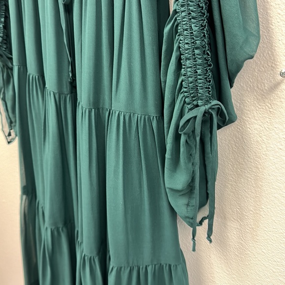 Noelle gathered silk midi dress - Picture 5 of 10